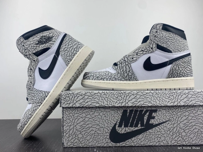 1st Kicks White 1 Air Jordan Cement OG High DZ5485-052 0728